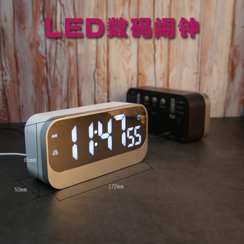 LED Digital Alarm Clock Large Display automatically Adjustable Dimmable Light ,5/6/7-day alarm 3 modes powerful for Home,office