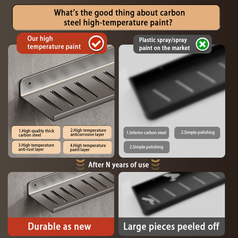 Bathroom U-Shaped Rack Wall Mount Floating Shelf Over Sink Organizer Wash Basin Groove Rack Punch-Free Storage Accessories