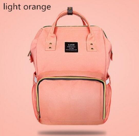 LAND Baby Bag Nappy Bags Large Diaper Bag Backpack Baby Organizer Maternity Bags For Mummy Handbag Baby Nappy Backpack: orange
