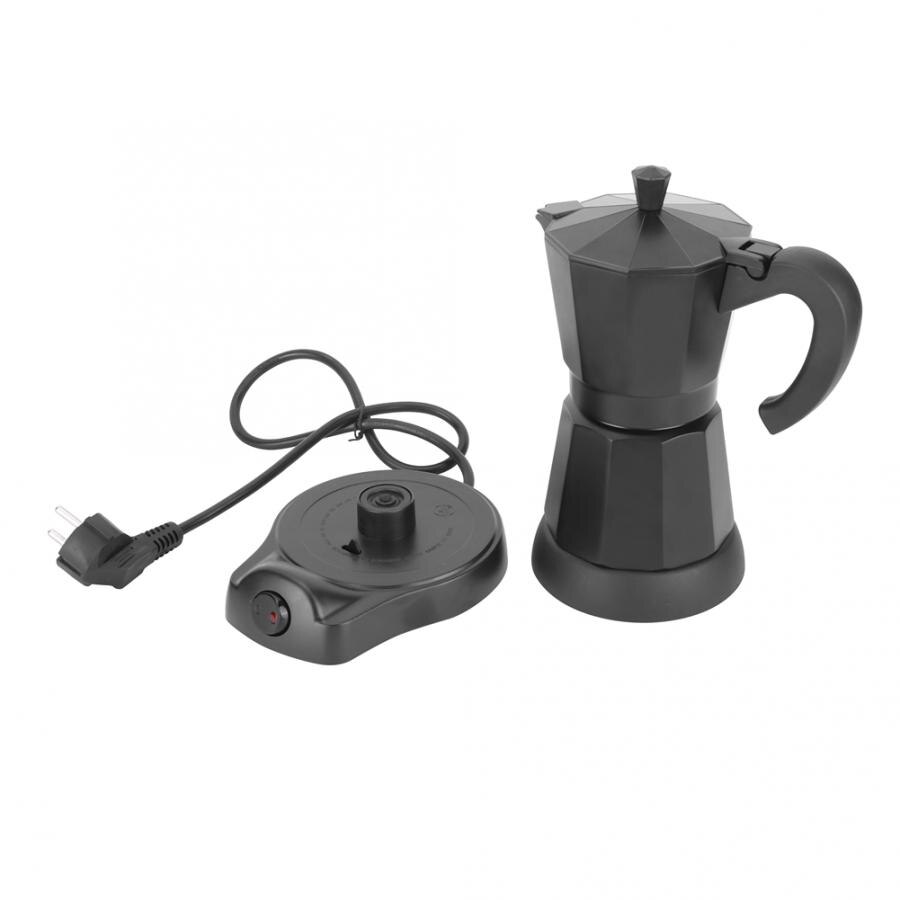300ml elektriske espresso moka gryder kaffe perkolatorer italiensk mokka kaffemaskine 220v kogeplader filter perkolator cafetiere: Rød