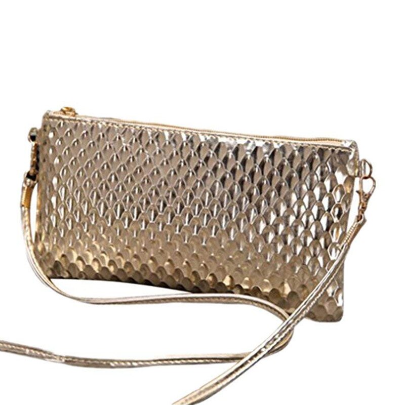 Mode Vrouwen Pu Lederen Handtas Crossbody Schouder Tas Voor Party Banquet Cocktail (22Cm (W) x12cm (H) X1.5cm (W), Gol: Default Title