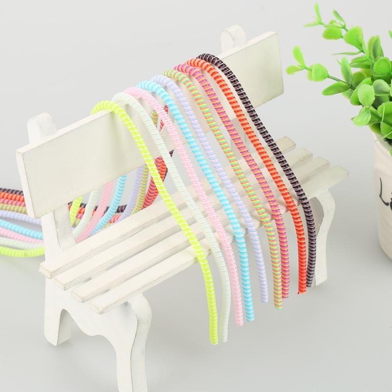 1.4M Dataline Spring Rope Twine Cable Protector Protection For Cable Data Line Protection Cable Charger Cover For IPhone Android