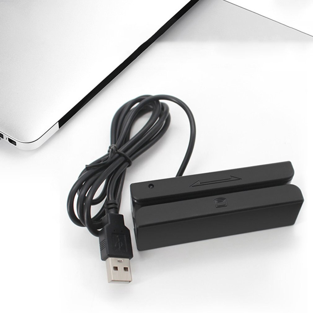 Universal Magnetic Card Reader MSR100 Stripe USB 3 Tracks Strip for Swipe Bar Code Reader Barcode Scanner 100 Scans/second LESHP