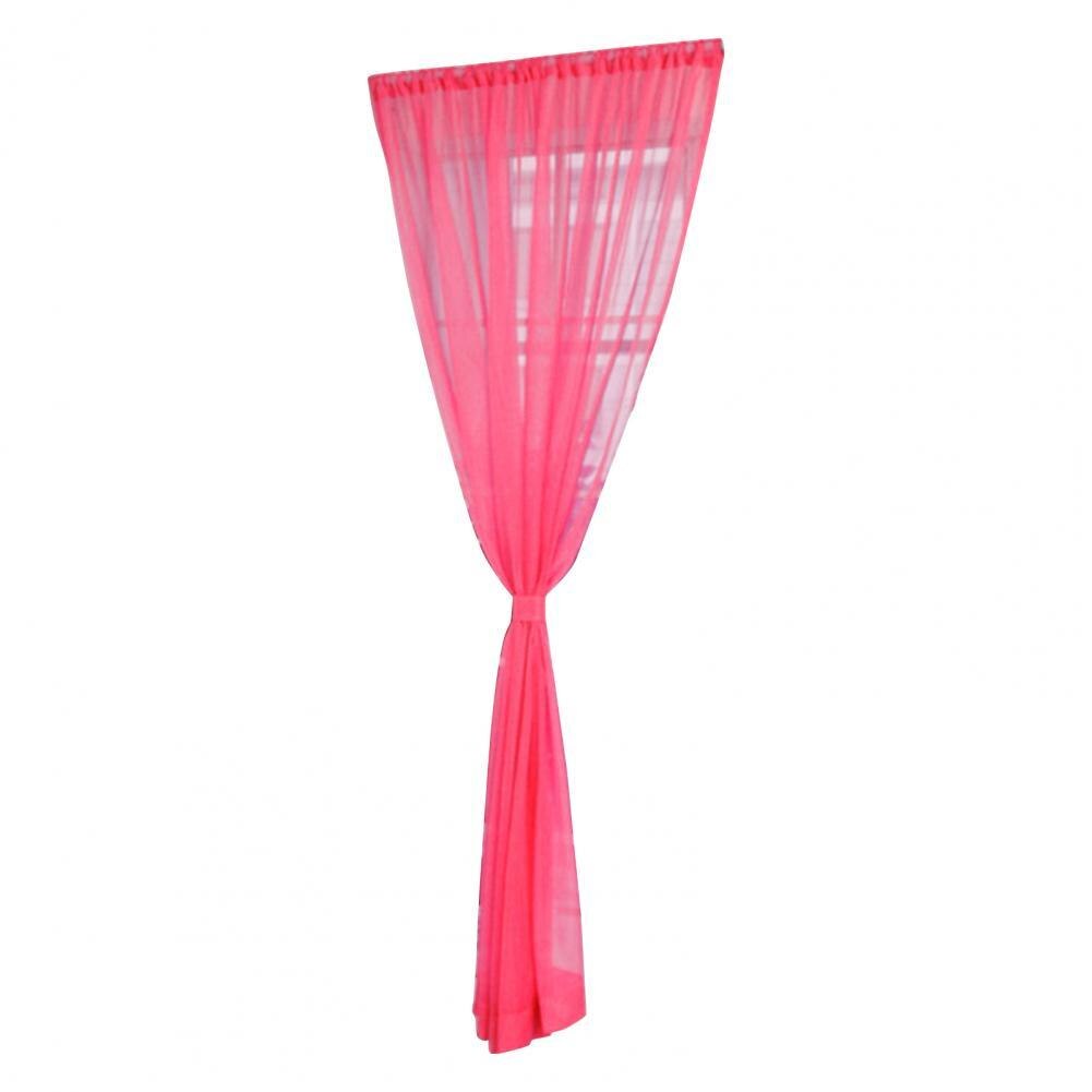 Sheer Curtain Eye-catching Window Drape Smooth Surface Washable Useful Practical Material Tulle Curtain: Silver