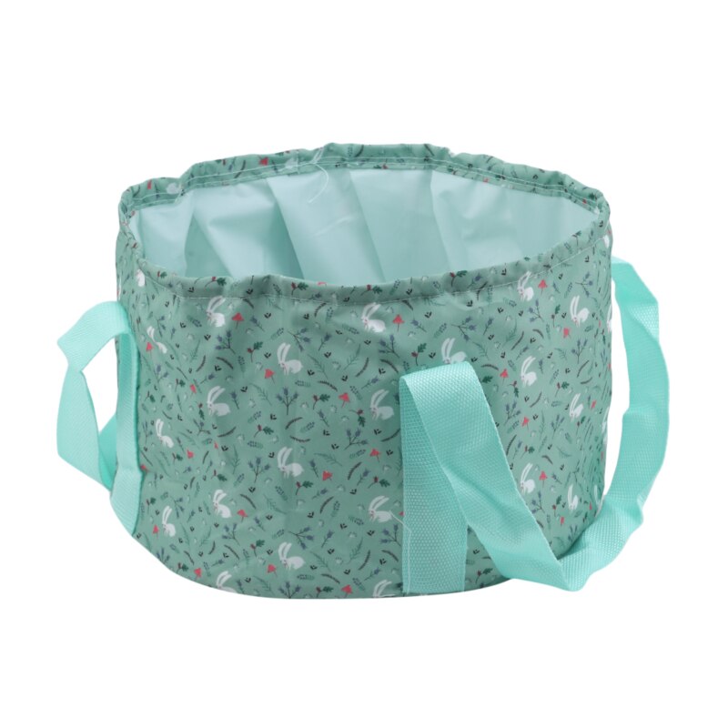 Outdoor Travel Portable Foldable Bubble Basin Camping Washbasin Sink Sink Vegetable Basket Spring Foot Bath Barrel: Green-S