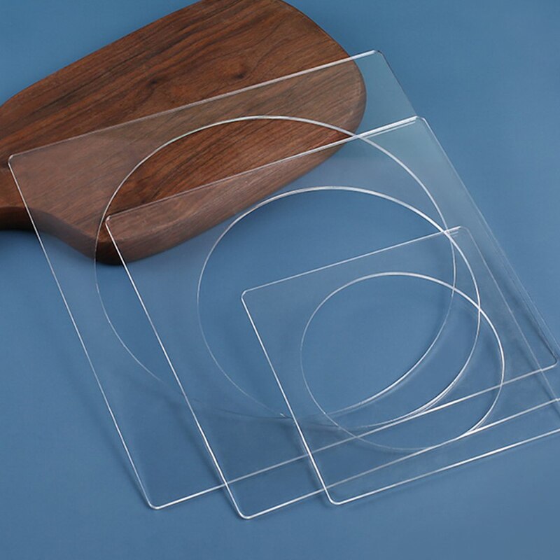 Clear Acrylic Round Cake Disk Square Discs Circle Base Boards Boards In Acrylic