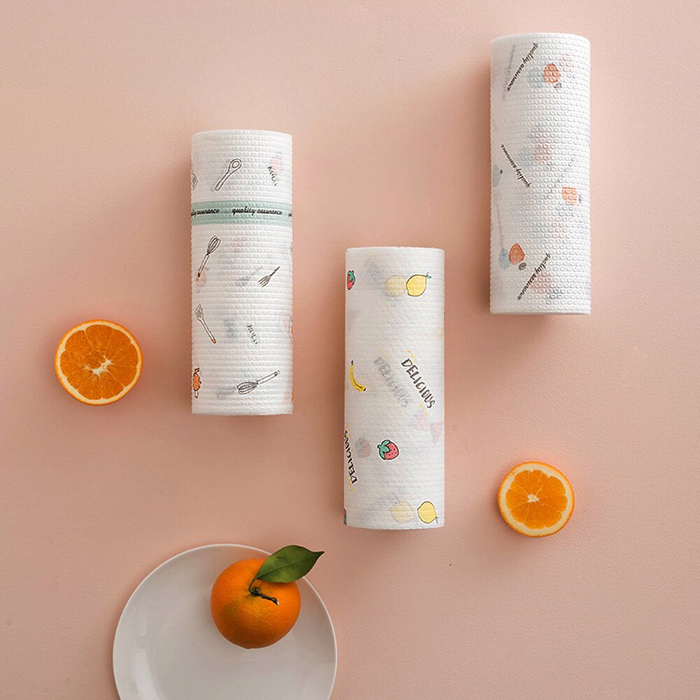 Trapo perezoso para limpieza de cocina, toalla de mano de tela, rollos, paño orgánico para platos, toallas de Bambú