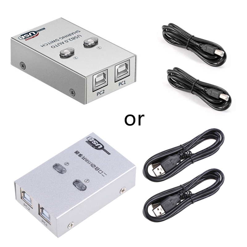 USB Drive-free Auto Print Sharing Device Two Computers Share 1 USB Device for Keyboard Mouse USB Flash Drive Printer