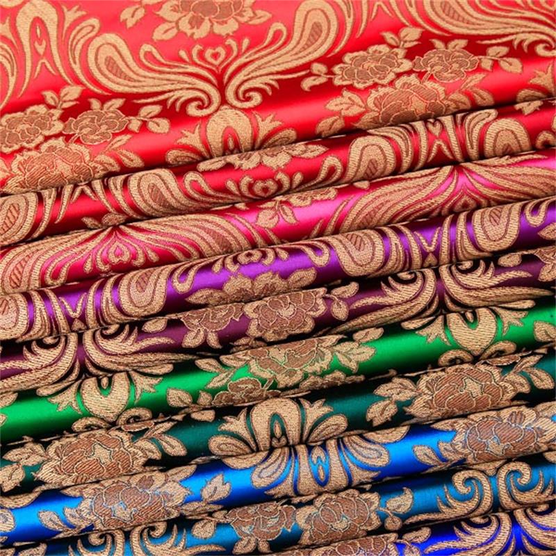 Brokade stof cheongsam og kimono materiale satin stof til syning diy