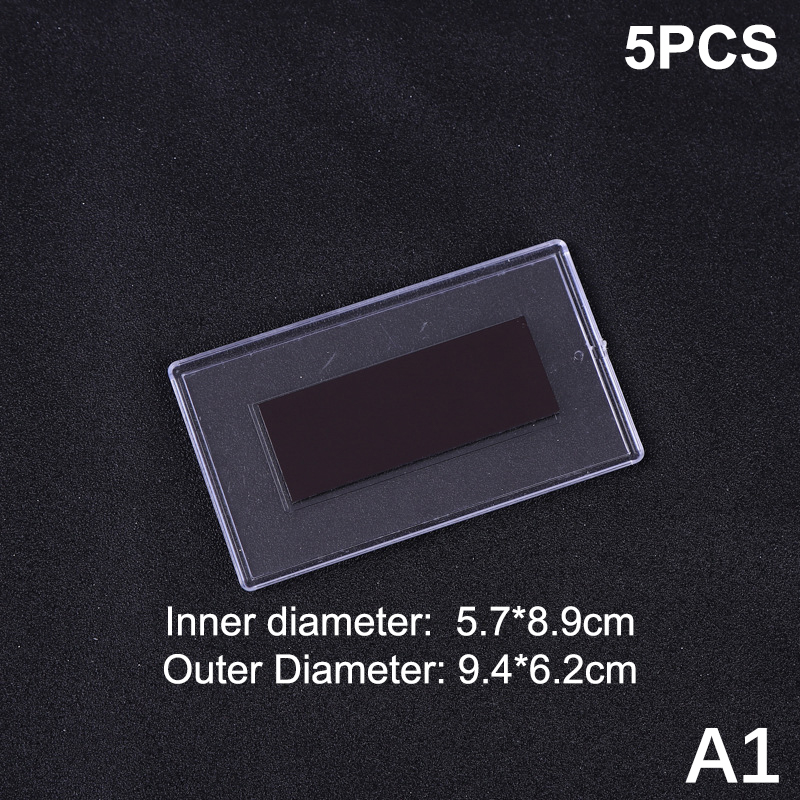 Marco de fotos magnético acrílico DIY, marco de exhibición de fotos magnético transparente para nevera, decoración organizadora de imágenes familiares, 5 uds.: Blanco