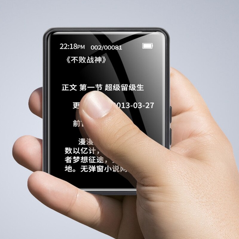 X6 Full Touch Screen MP3 Player 4GB Music Player with FM Radio Video Player E-Book Player MP3 with Built-in Speaker