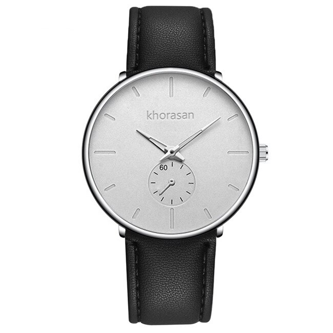 Minimalistiske herre casual ure til mænd business ur mandlige rustfrit stål mesh bælte simpelt kvarts ur reloj hombre: L sort hvid