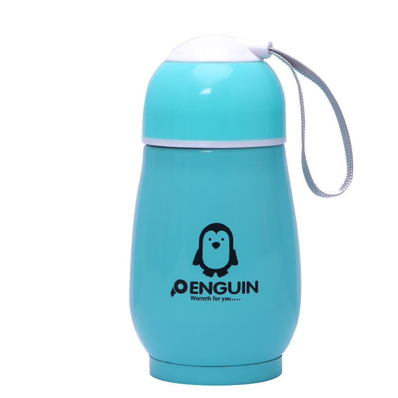 Termo de acero inoxidable con de pingüino para niños y estudiantes, taza de aislamiento portátil con frascos de vacío, exquisitos, 1 unidad
