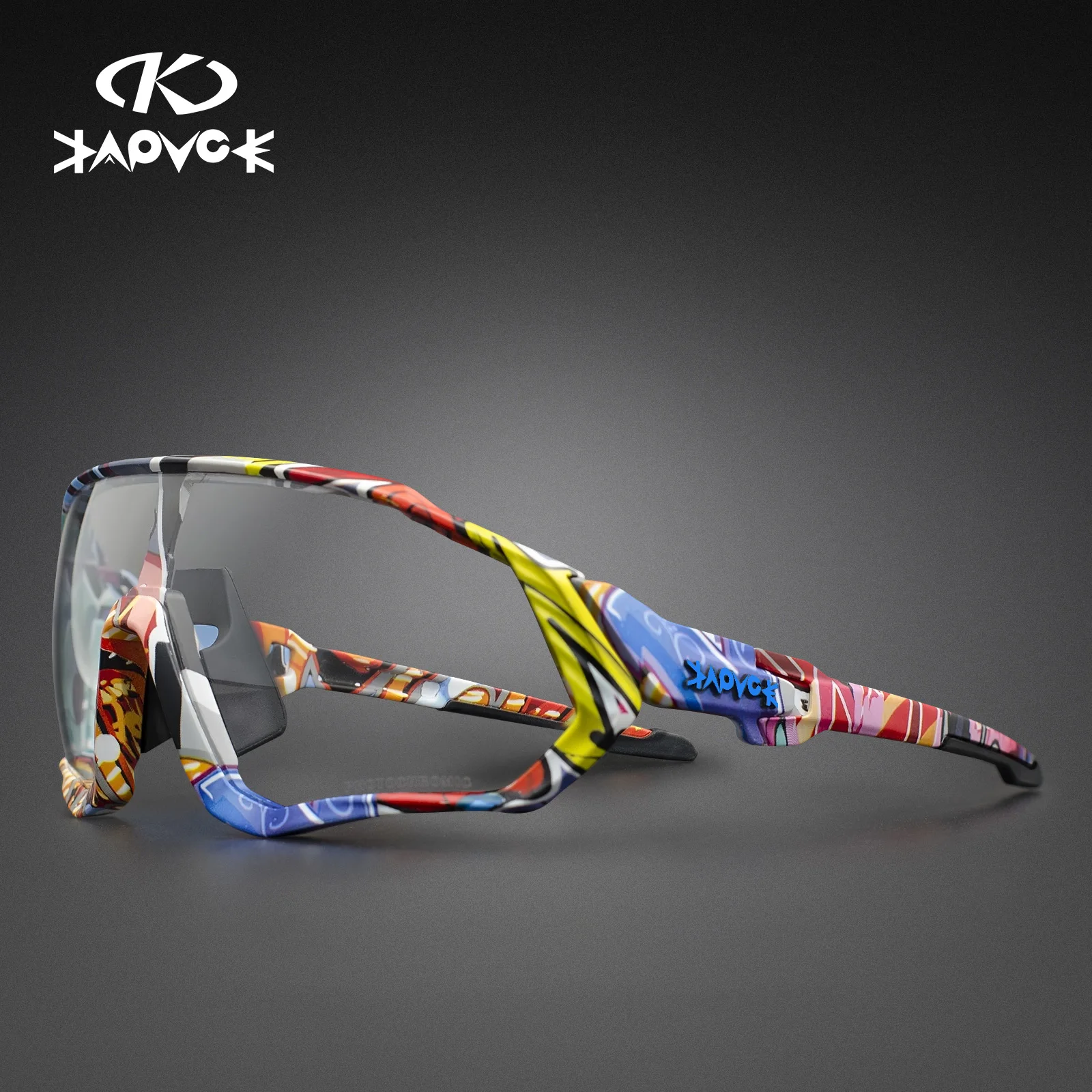 Kapvoe fotochromowe okulary przeciwsłoneczne na rower mężczyźni kobiety Sport Road Mtb rower górski okulary rowerowe okulary rowerowe okulary gogle: WHITE