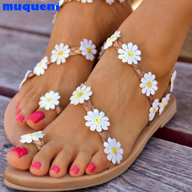 Vintage Sandales Femmes Sandales Plates Femmes Bohimia Plage Sandales Chaussures Grande Taille D'été Femme Sandales