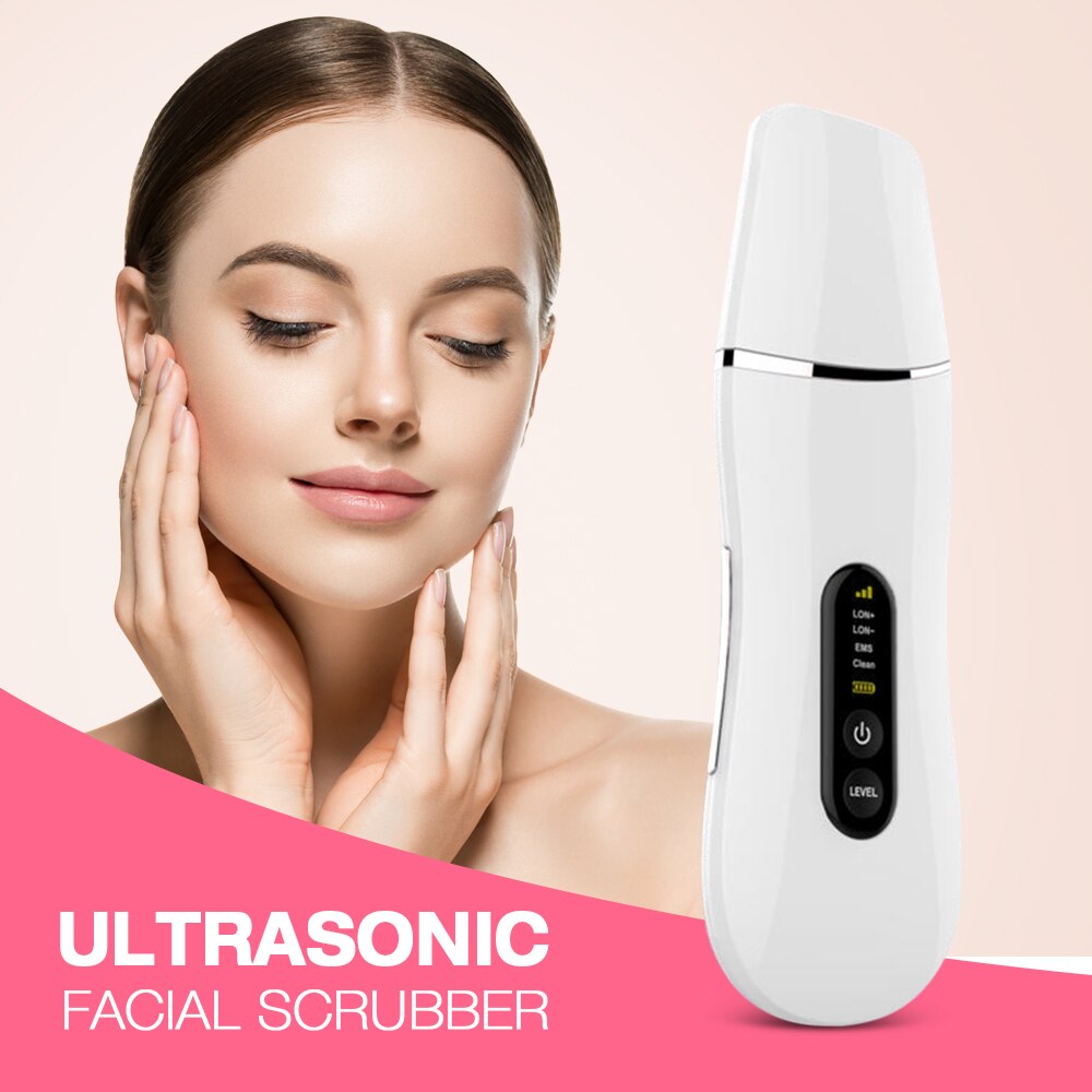 Ultrasonic Deep Face Cleaning Machine Skin Scrubber Remove Dirt Blackhead Reduce Wrinkles and Spots Facial Whitening Lifting