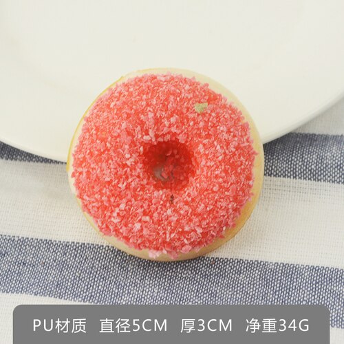 1 stk madfotografering indretning simulation donuts macaron rekvisitter mad model dessert bord snack dekoration kunstig kage boligindretning: Suixie rød