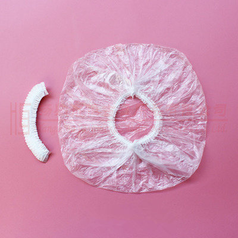 50/100Pcs Disposable Shower Cap Plastic Bathing Caps Waterproof Hotel One-Off Shower Hat Travel Salon Home Bathroom Products
