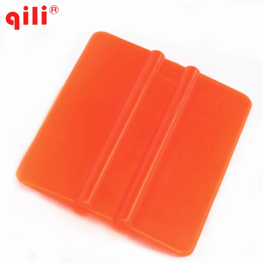 Qili qg -08 mini vindues plastskraber vinduesvisker mini-skraber med størrelse 7.5 x 5.5cm orange lille skraberværktøj