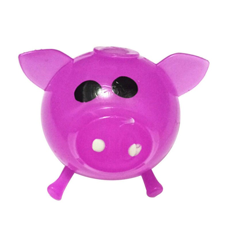 Solid Color Pig Anti Stress Splat Water Ball Jello Decompression Squeeze Toy Venting Sticky funny toys: Purple