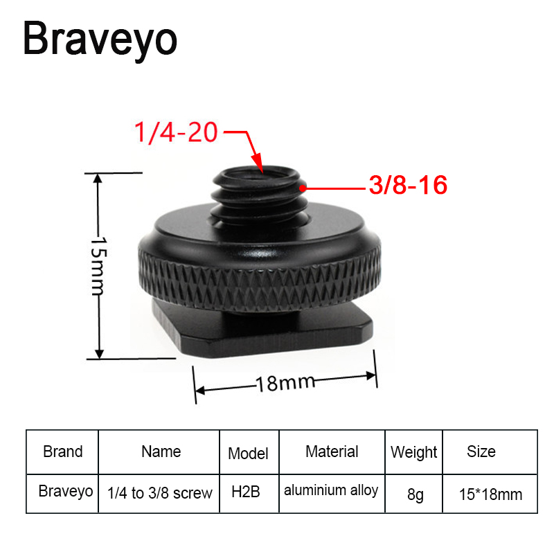 Tornillos de montaje de zapata para cámara, tornillo de conversión de 1/4 a 3/8 pulgadas para accesorios de fotografía, montaje de cabeza de zapata para cámara Dslr: Plata