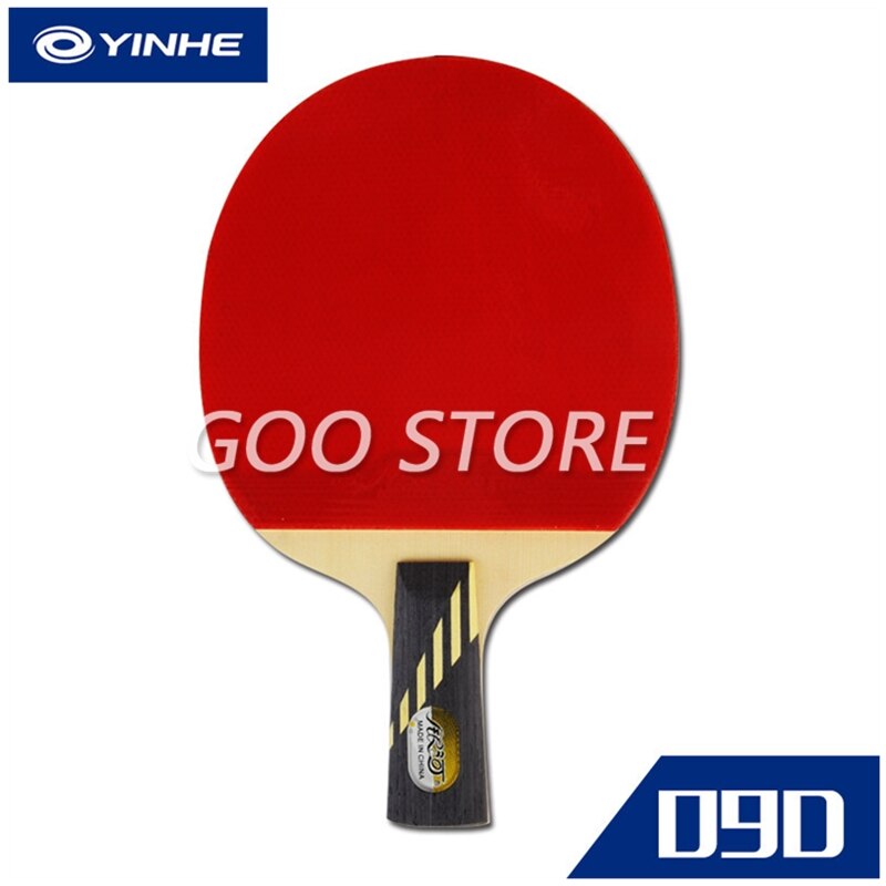 YINHE raquette 9 étoiles Galaxy bois + carbone OFF + + raquettes de ping-pong en caoutchouc: 9-star Short handle