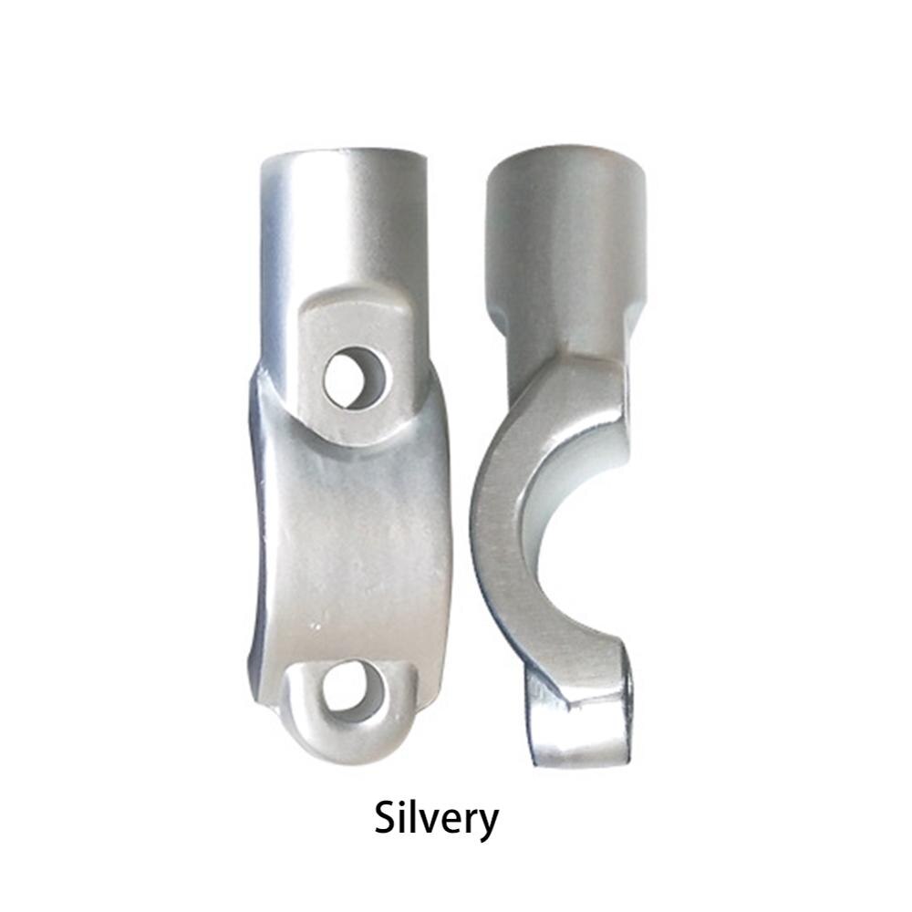 Motorcycle Rear View Mirror Bracket Mount Adapter Holder Clamp Screw Universal For Bike ATV CNC Aluminum 22mm 7/8" Handlebar: silver