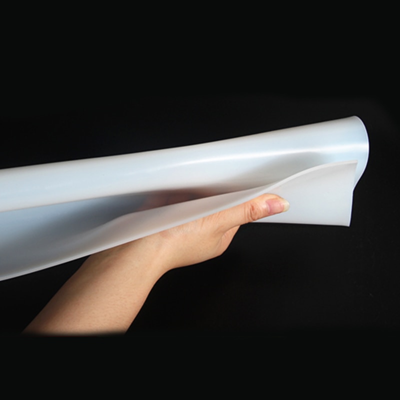 Silikongummi ark 500 x 500mm klar gennemsigtig plademåtte høj temperatur modstand 100%  jomfru silikon gummipude