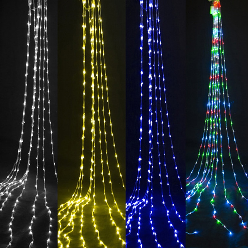 3X3M 320 LED Waterfall Waterproof Meteor Shower Rain String Light Christmas Wedding Curtain Icicle Fairy String Garland Lights