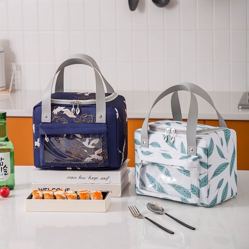 Comida Japonesa de bolsa de tela Oxford bolsa de aislamiento almuerzo bolsa con arroz pícnic al aire libre bolsa de hielo bolso bolsas de Almuerzo