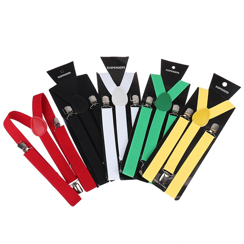 Justerbare elastiske seler til voksne unisex kvinder mænd y form elastiske clip-on seler bukser seler