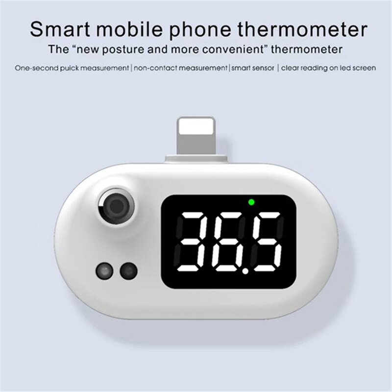 Mini thermomètre infrarouge portatif d'usb avec la prise de type-c/Android/Apple pour le thermomètre numérique de téléphone Portable de Xiaomi/iPhone X/11/12