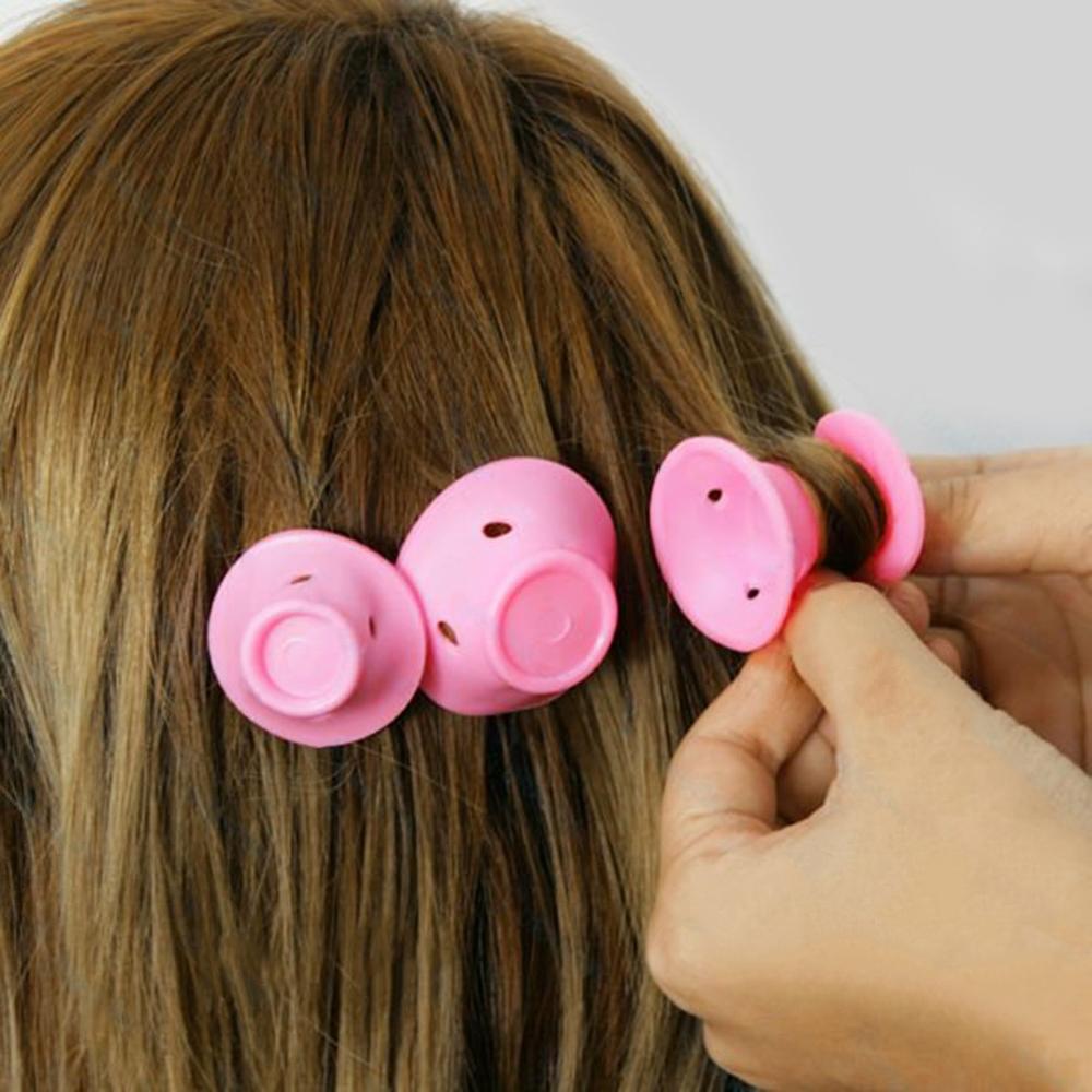 Diy 10 st silikon lockigt hår utan klämma frisyr curling roller återanvändbart verktyg för kvinnor hem skönhet svamp frisyr roller