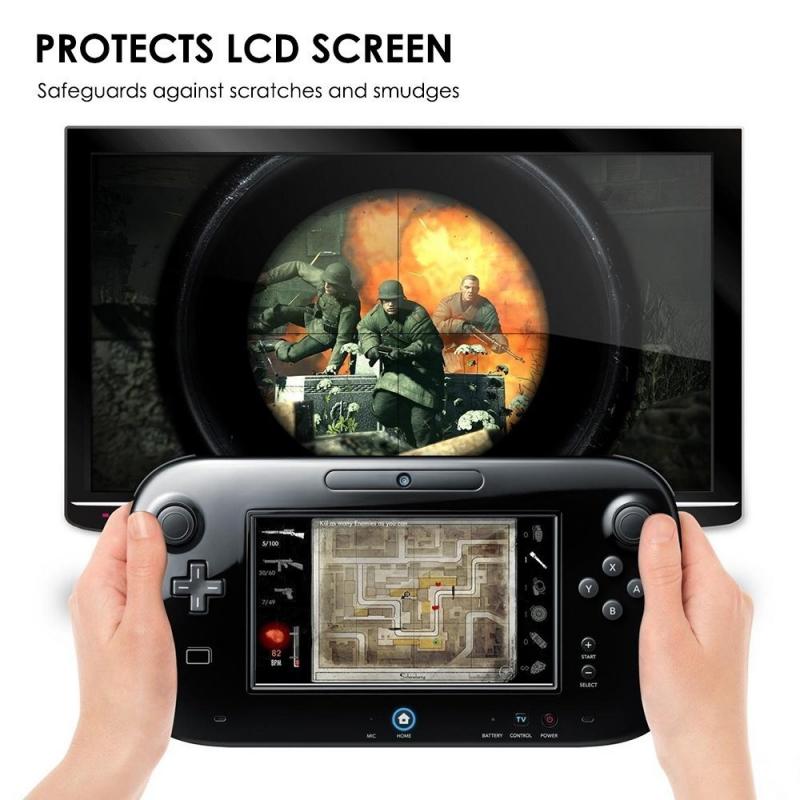 3 stück transparente displayschutzfolie für nintendo wii u, blendfreie displayschutzfolie für nintendo wii u zubehör