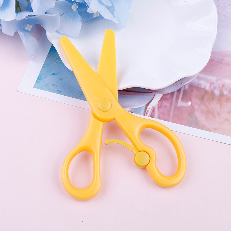 1pcs Plastic Cute Mini Safety Round Head Scissors Student Kids Paper Cutting Kindergarten School Supplies