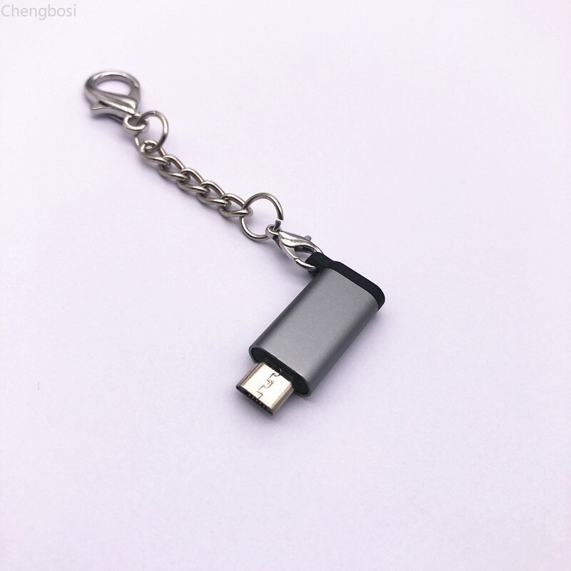 Type C To Micro USB OTG Adapter Micro USB Female To USB Type-C Connector for Samsung Xiaomi Huawei Android Phone with Free Chain