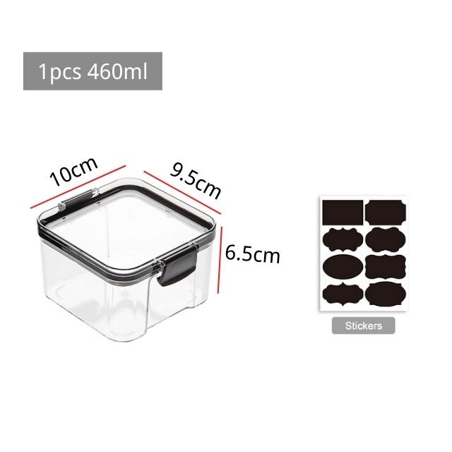 Kitchen Food Container Storage Box Food preservation box Pantry Organizer Breadbasket Fridge Storage Kitchen Organizer Supplies: 1pcs 460ml