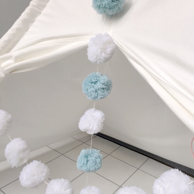 Teepee Pom Poms Accessories Garland Room Nursery Decor Wall Hanging Photography Props