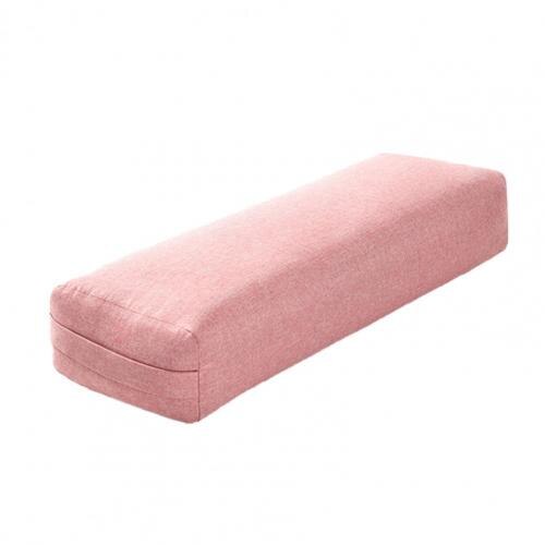 Useful Comfortable to Wear Polyester Yoga Bolster Rectangular Restorative Yoga Pillows Fitness Equipment Yoga Bolster: Pink