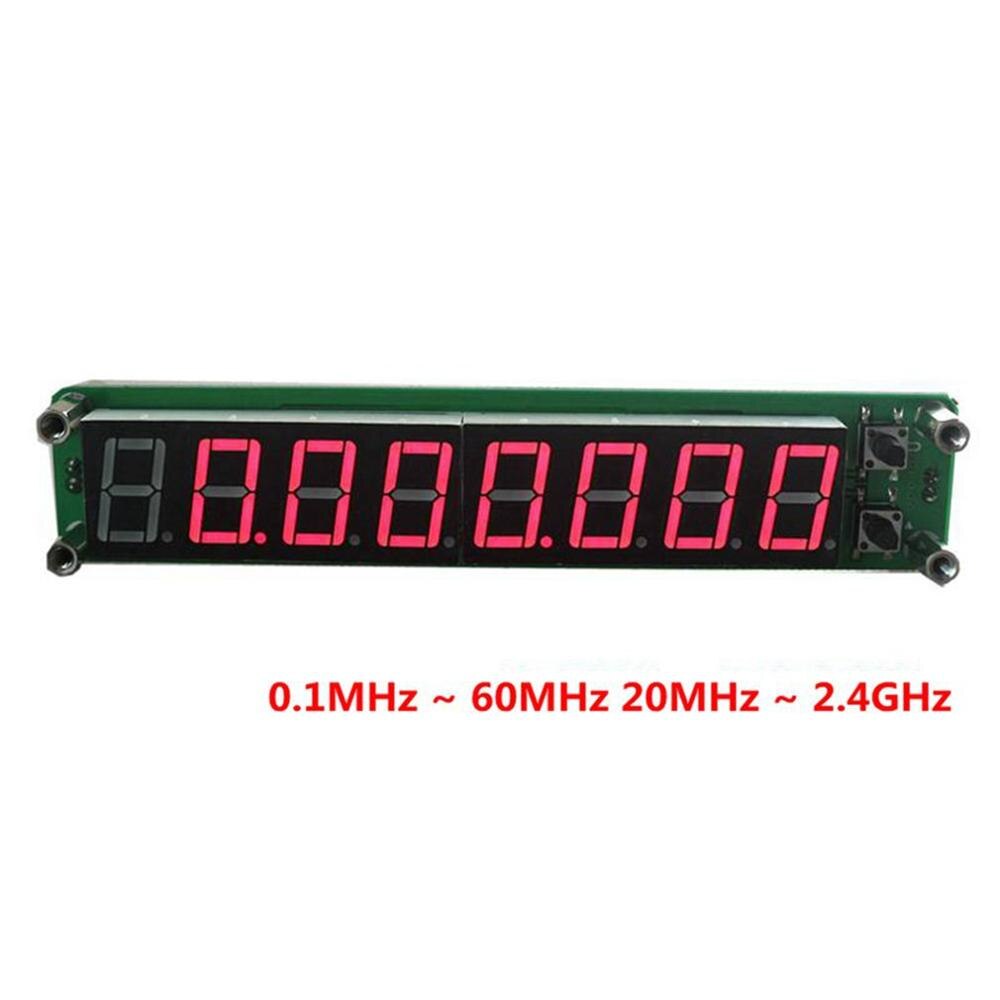 Rf signalfrekvens tæller ledet display cymometer tester 0.1-60 mhz 20 mhz ~ 2.4 ghz signal frekvens tæller
