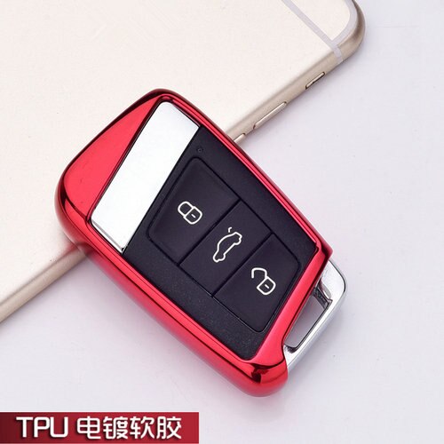 Carcasa de TPU para llave de coche, funda de llave a distancia para Volkswagen VW Passat B8 Skoda Superb A7, accesorios con estilo: red