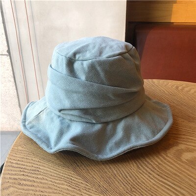 UMI MAO Yamamoto Wind Dark Black Japanese Retro Fisherman Hat Men Women Fold Hat Harajuku Y2k Femme Hombre Gothic: light green