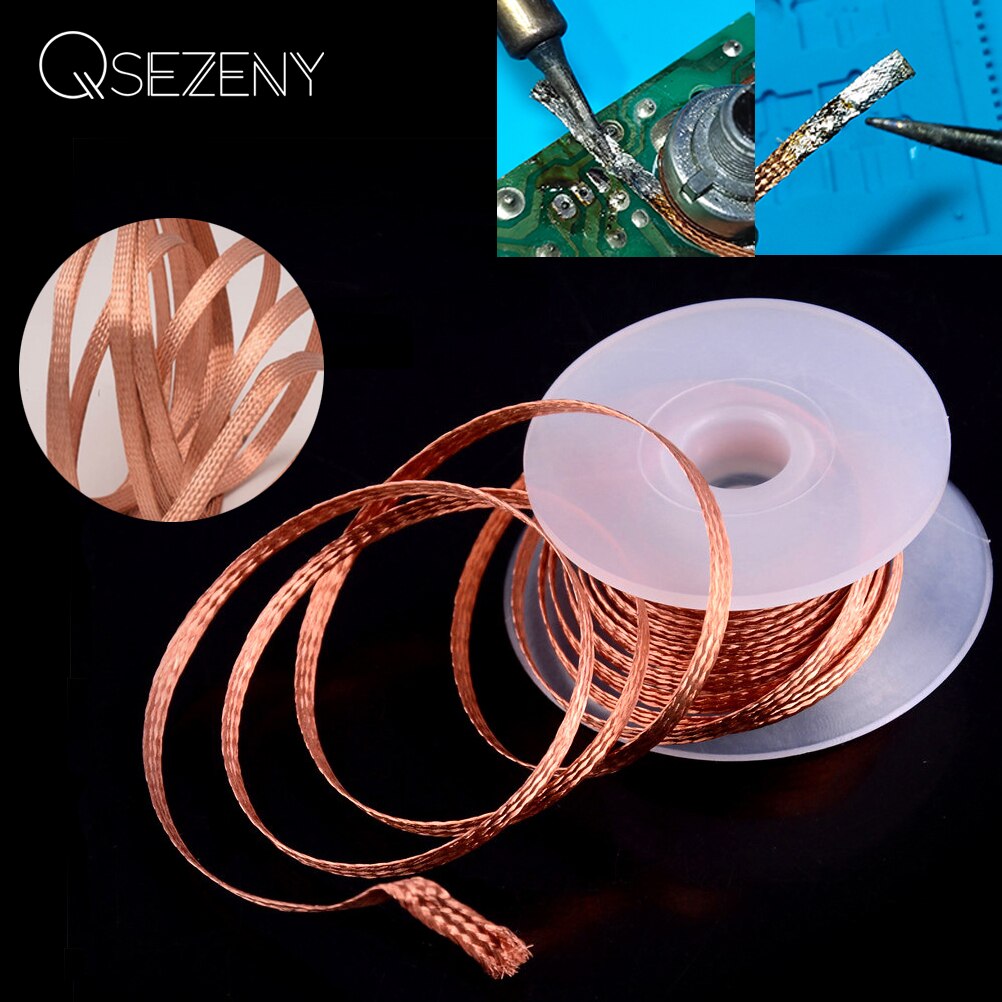Tresse à dessouder, dissolvant de soudure, fil de mèche, outils de réparation de Flux de plomb, diverses largeurs 2/2.5/3/3.5/4mm, soudure câble de ventouse en étain