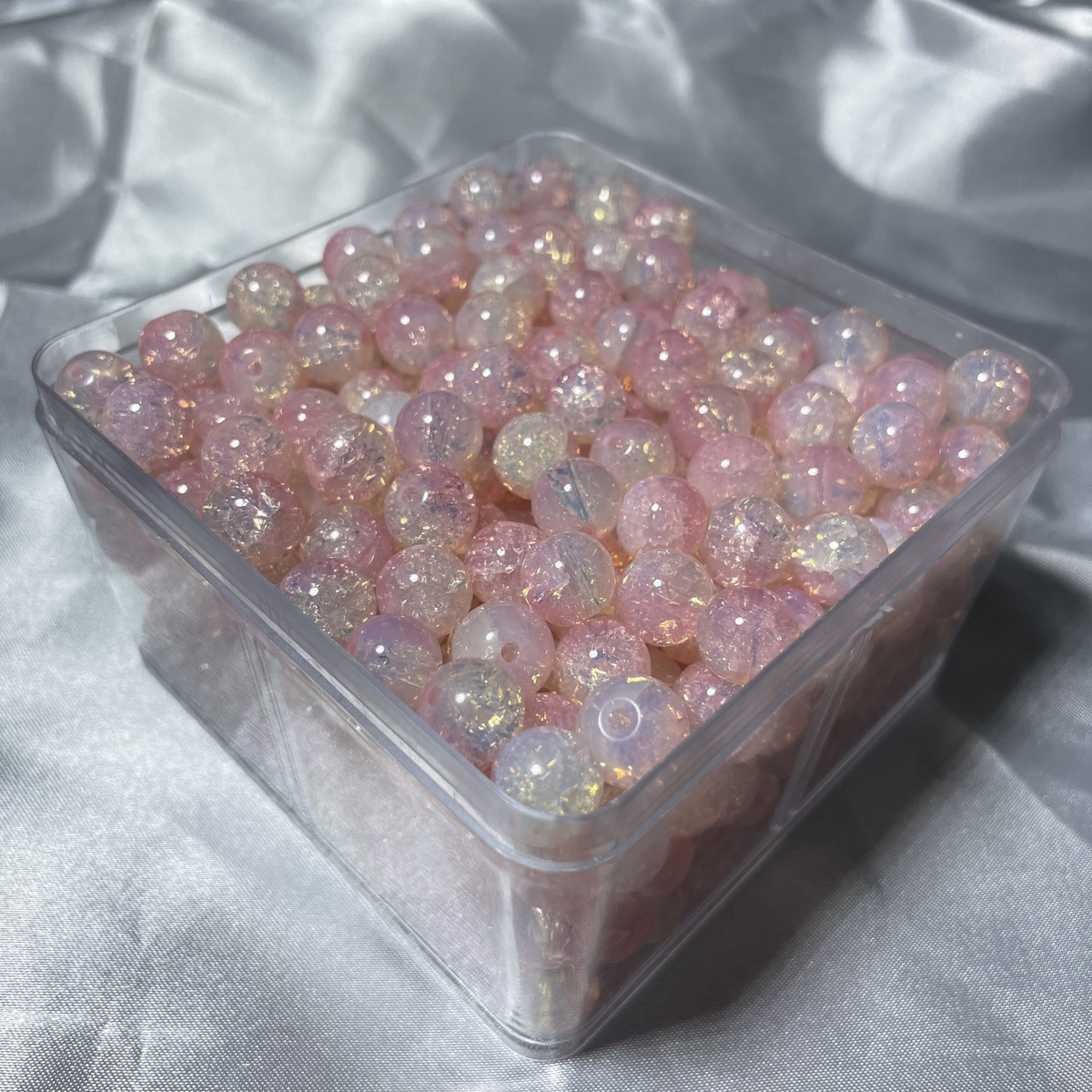 10mm 20 Uds. Cuentas de dos colores degradadas hechas a mano Diy chica hermosa pulsera de Multicolor collar cuentas sueltas joyería de hadas