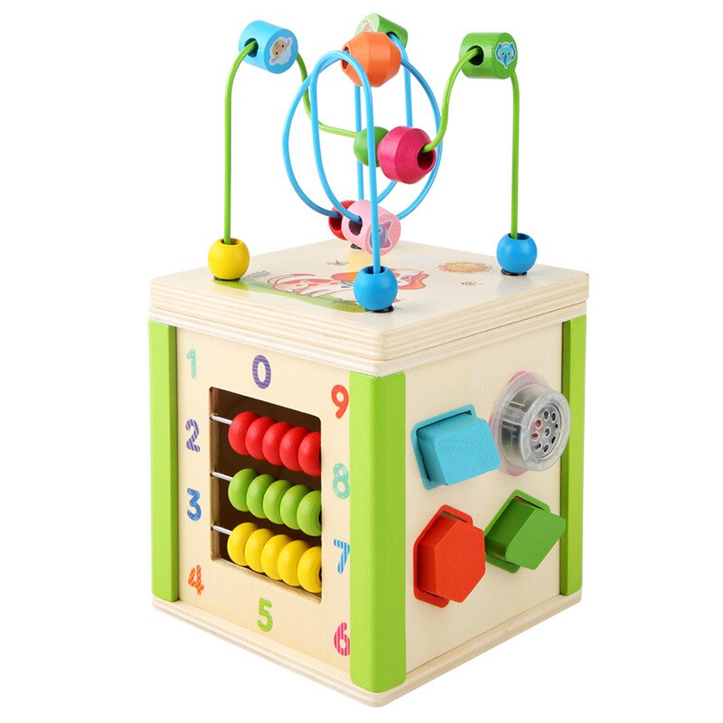 Kinderen Kraal Rijgen Speelgoed Schatkist Multi-Functionele Game Kralen Armband Jongen Baby Baby Vroege Enlighten Puzzel Building