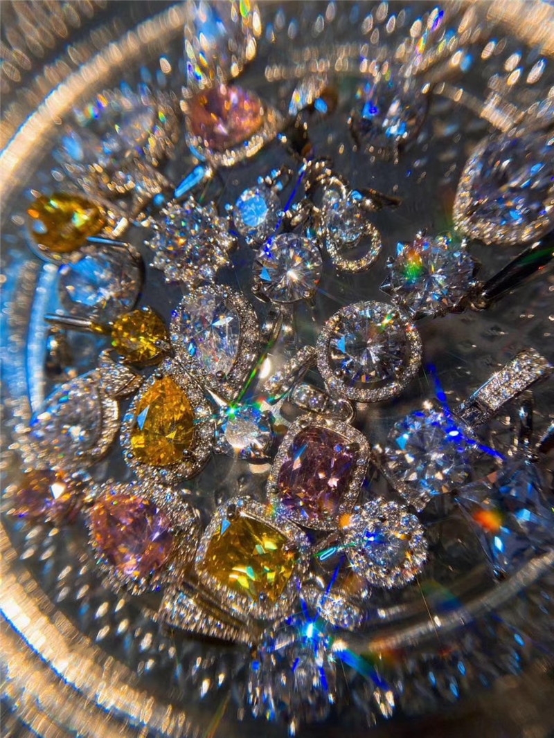 Cc Hanger Ketting Voor Vrouwen Zirkonia Glans Edelsteen Bruids Verlovingsfeest Accessoires Fijne Sieraden Met Ketting