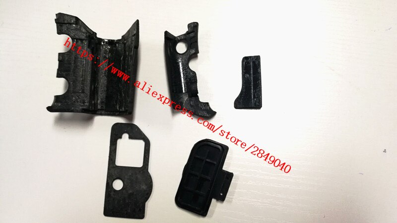 Juego de cuerpo de goma para cámara Nikon D300 D300S, cubierta frontal y trasera de goma, repuesto de reparación de piezas de repuesto, 5 uds.