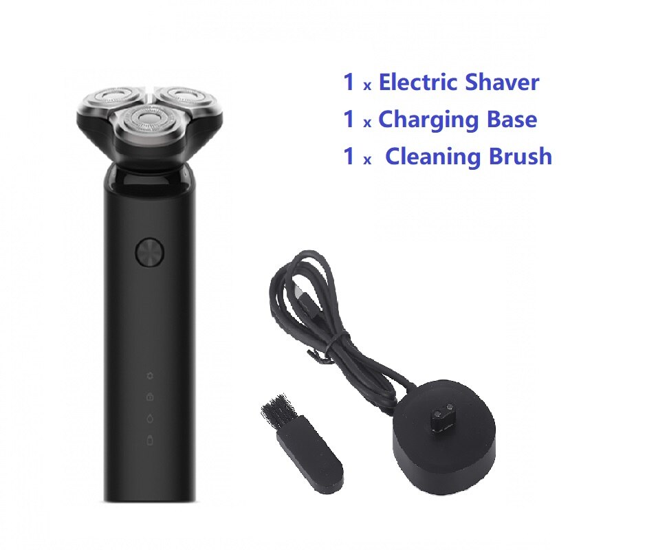 Xiaomi-Afeitadora eléctrica Mijia, maquinilla de afeitar para Barba y pelo, afeitadora recargable con cabezal 3D, máquina de afeitar en seco y mojado, lavable con doble cuchilla para hombres: black