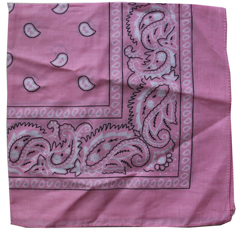 Winfox hofte hopp punk bomull svart hvit marine rød paisley bandana hodeplagg skjerf til herre dame: Rosa