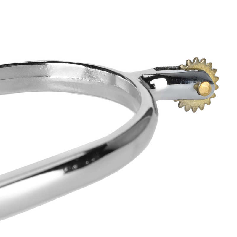 Horse Spurs Zinc Alloy English-Style Riding Horse Accessory with Rotatable Copper Rowel Farm Supplies